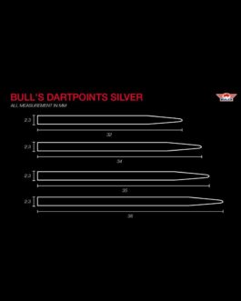 Bull’s Dartpunten Silver set van 3 punten