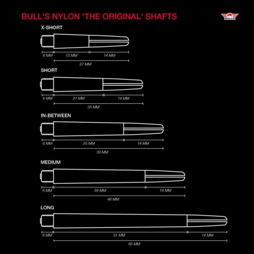 Bull's Nylon 'The Original' 5-pack Shafts