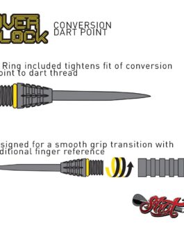 Shot Overlock Conversion Points Black 38mm In stock
