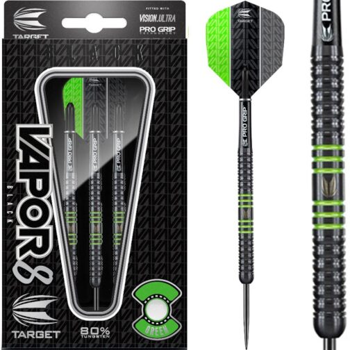 Target Vapor8 Black Green 80% dartpijlen