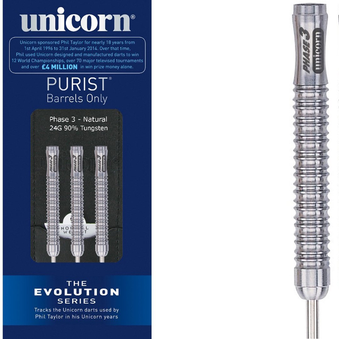 Unicorn Evolution Purist Phase 3 Curve 90% 24 gram dartpijlen