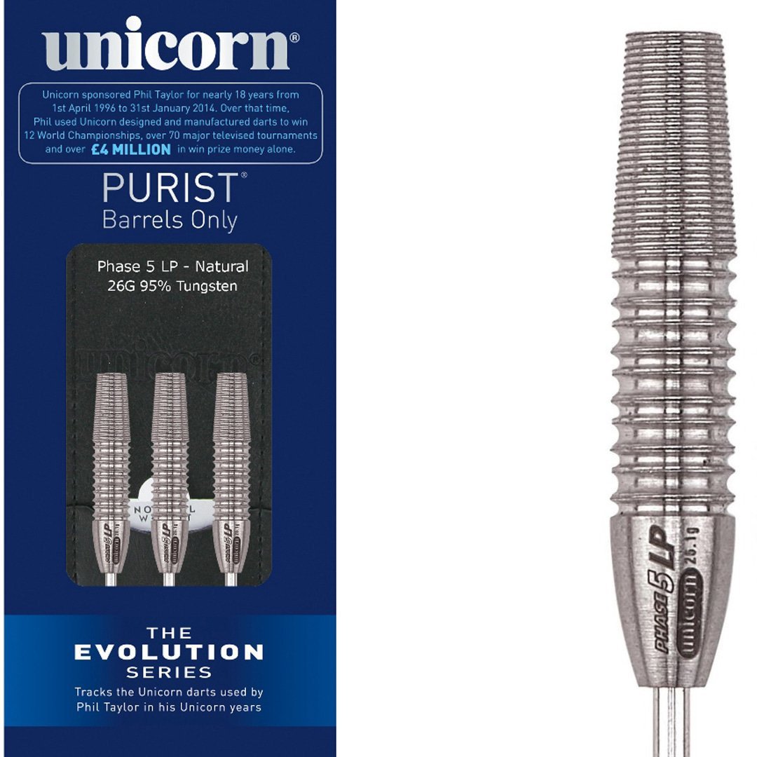 Unicorn Evolution Purist Phase 5 LP 95% 26 gram dartpijlen
