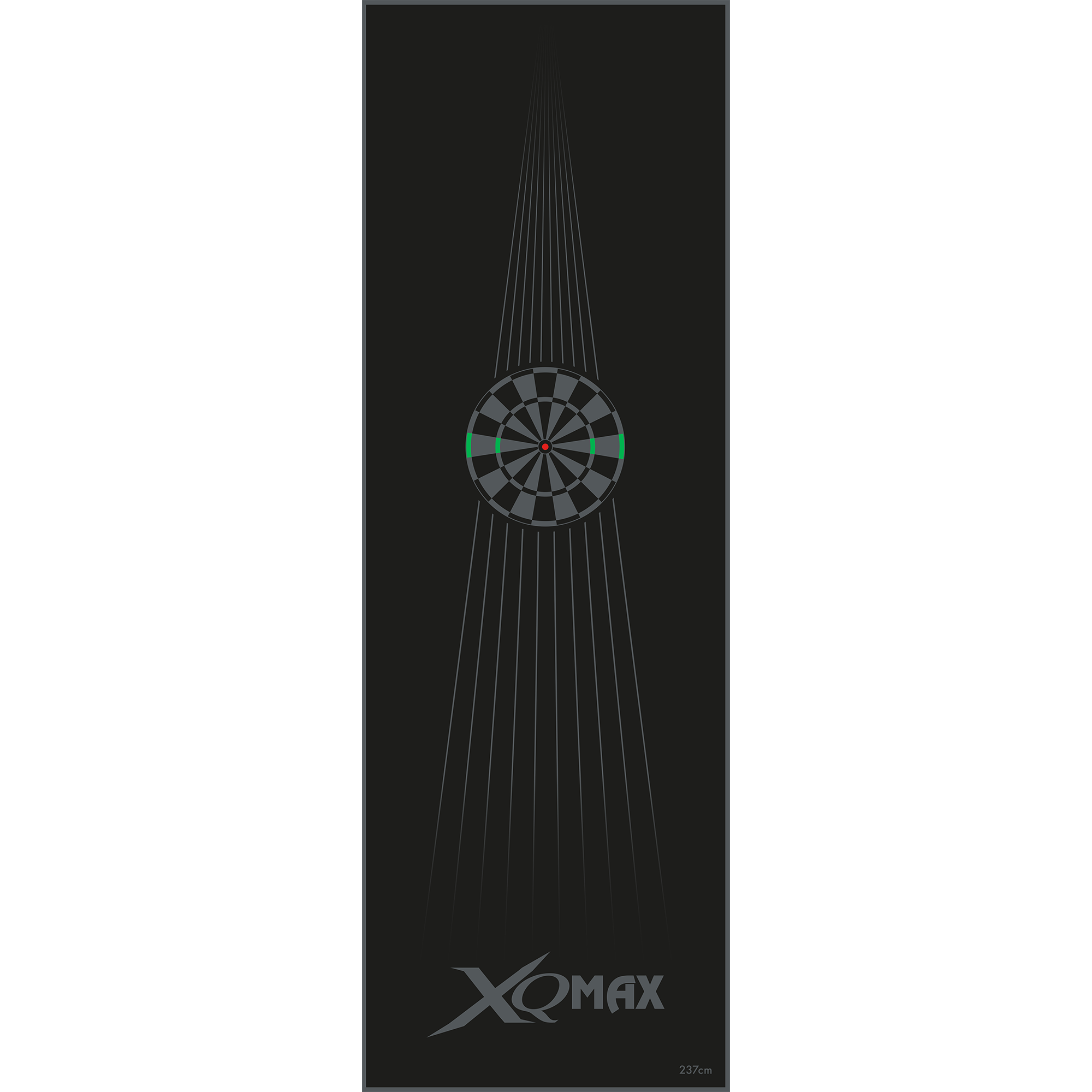 XQ Max Carpet Dartmat zwartgrijs 237x80