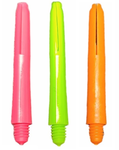 Fluo gekleurde nylon shafts