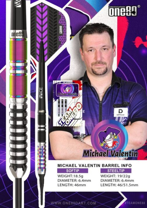 One80 Michael Valentin Signature Dartpijlen