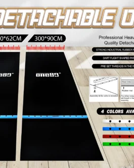 One80 Detachable Oche Dart Mat 62cm met gekleurde Oche