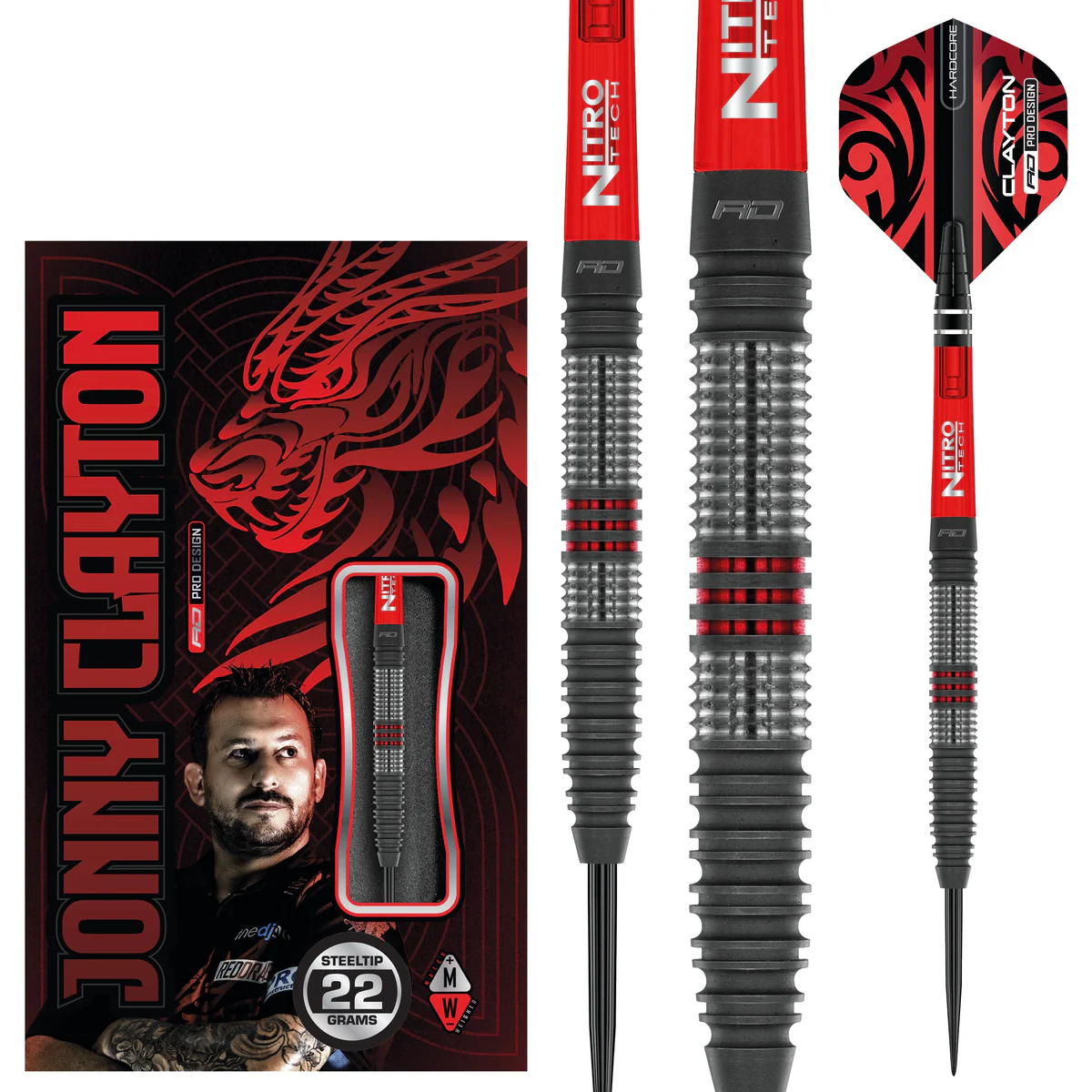 Reddragon Jonny Clayton Hiraeth 90% dartpijlen