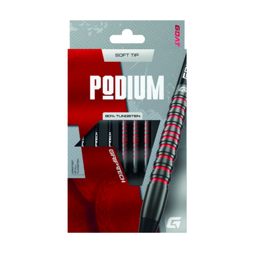GOAT Podium Tungsten black/red dartpijlen - Afbeelding 2