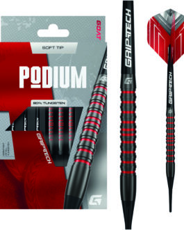 GOAT Podium Tungsten black/red dartpijlen
