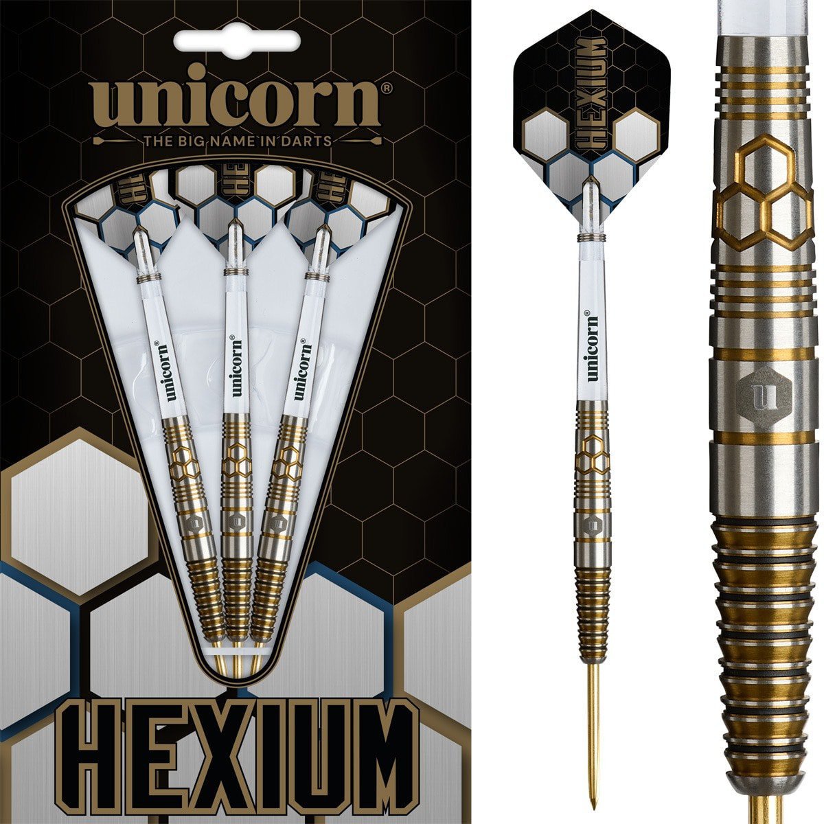 Unicorn Hexium 03 Gold 90% dartpijlen