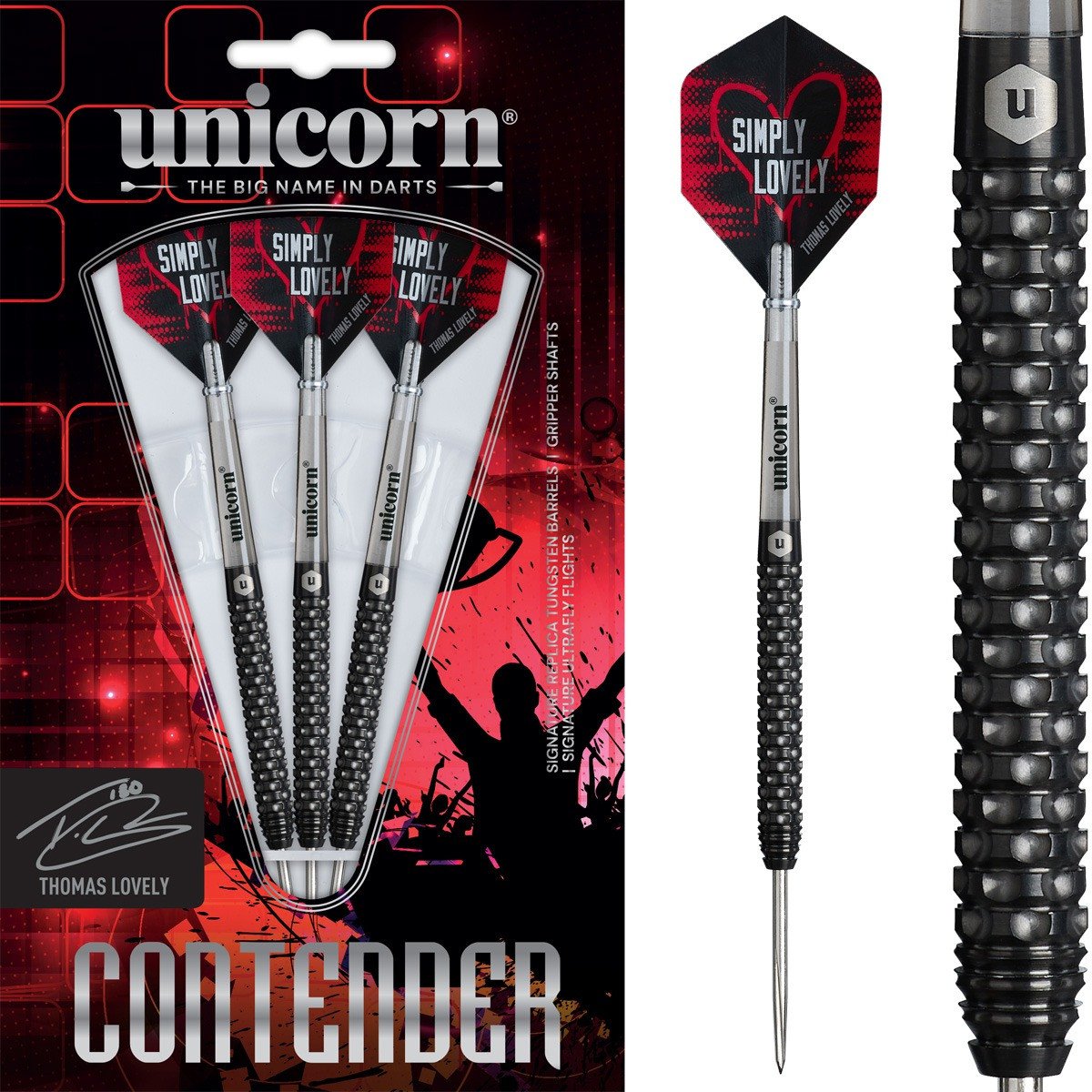 Unicorn Contender Thomas Lovely 23 Gr dartpijlen