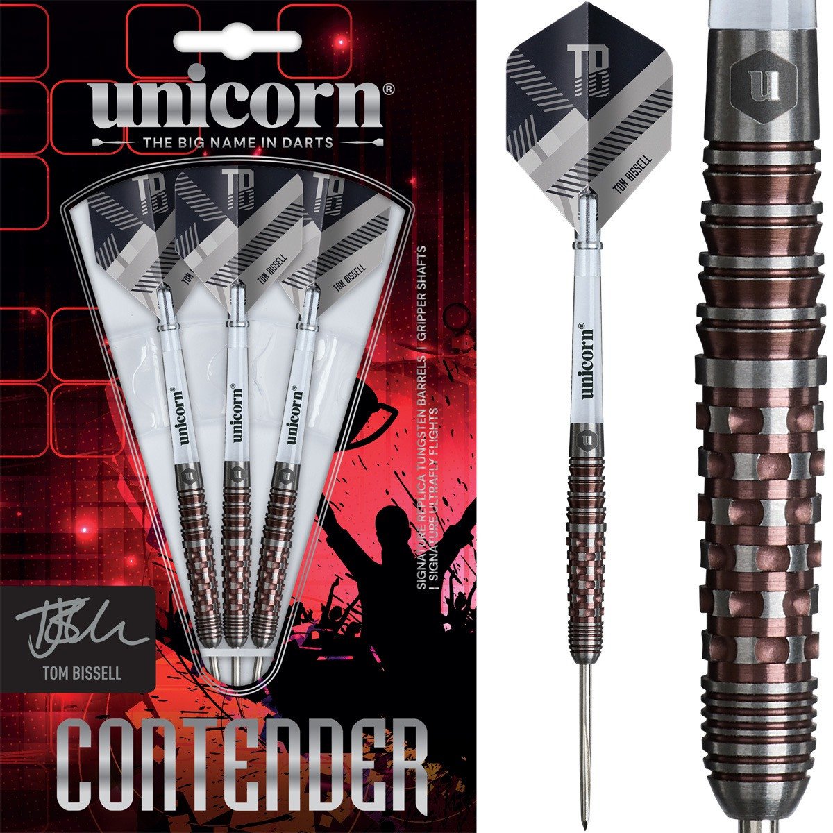 Unicorn Contender Tom Bissell 22 Gr dartpijlen
