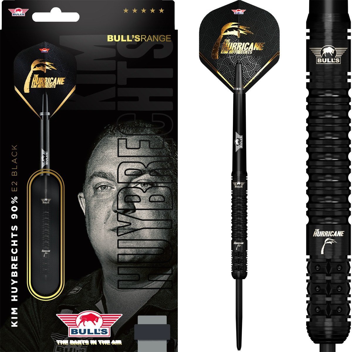 Bull's Kim Huybrechts E2 Full Black 90% dartpijlen