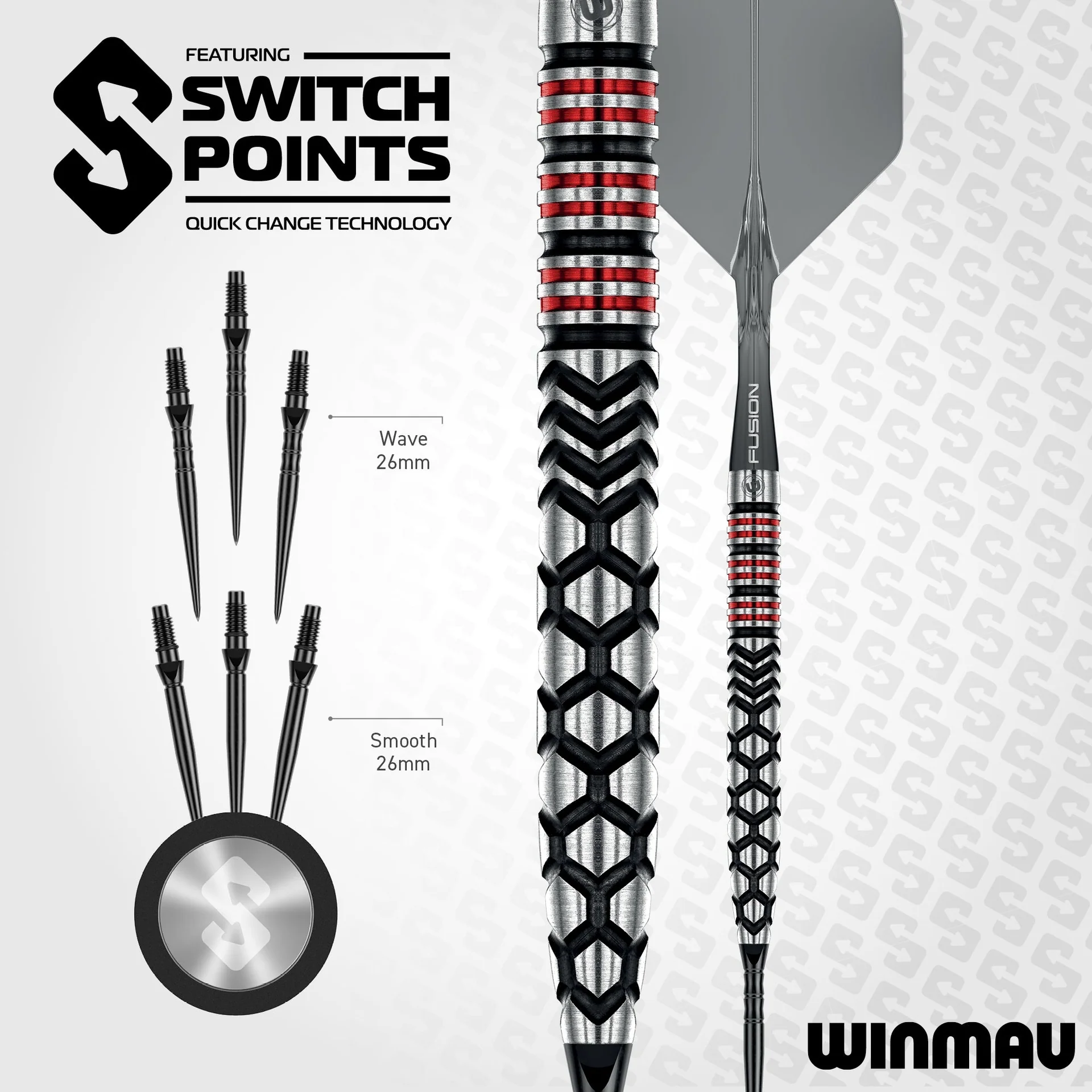 Fornax Switch Point Darts taps toelopend dartpijlen - Afbeelding 5