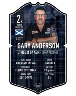 Ultimate Card Gary Anderson – 37×25 cm