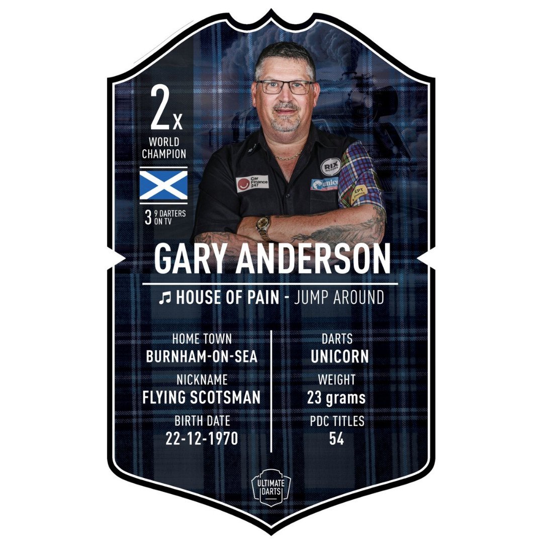 Ultimate Card Gary Anderson - 37x25 cm