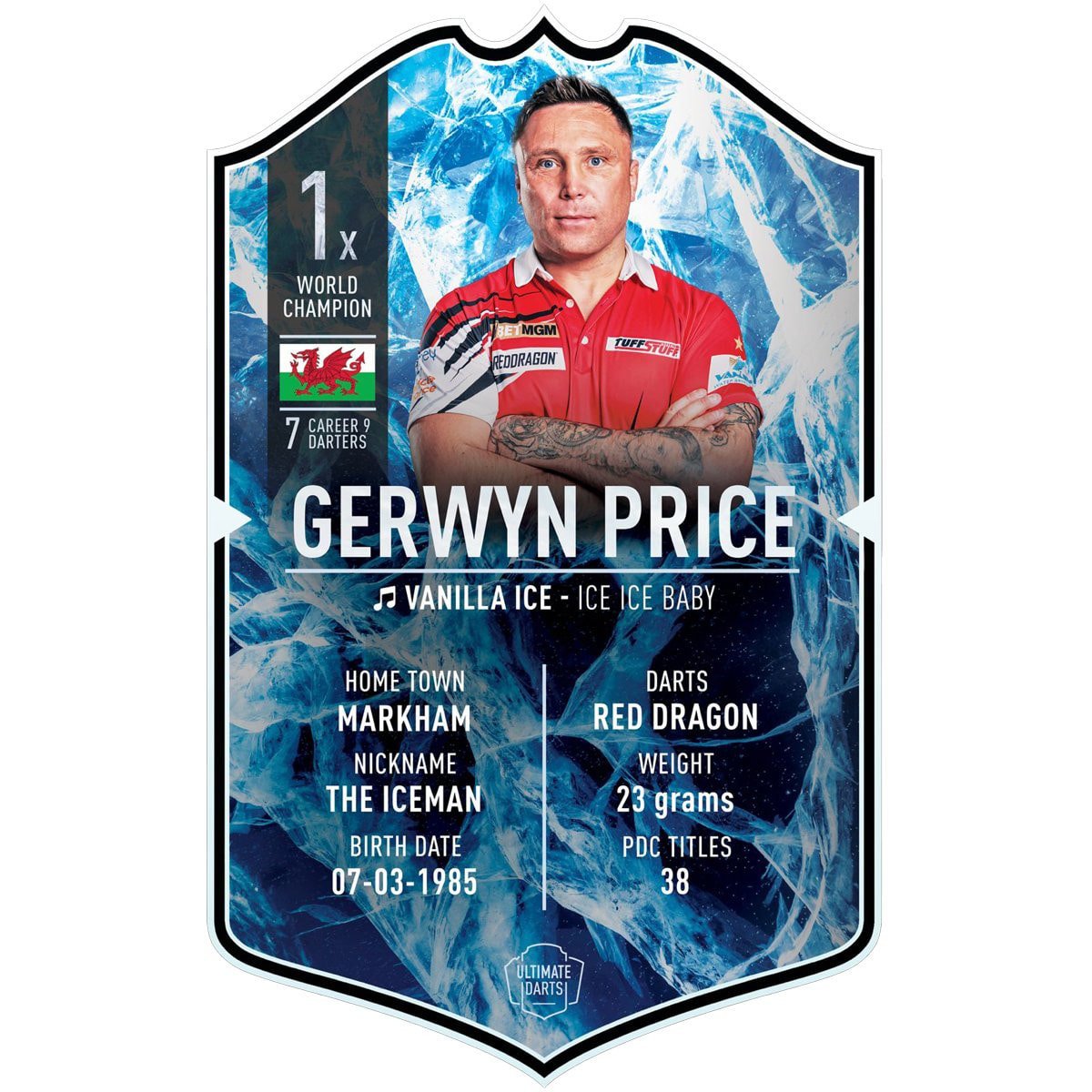 Ultimate Card Gerwyn Price 2025 - 37x25cm