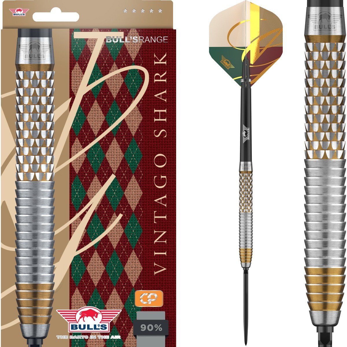 Bull's Vintago Shark CP Steeltip 90% Dartpijlen