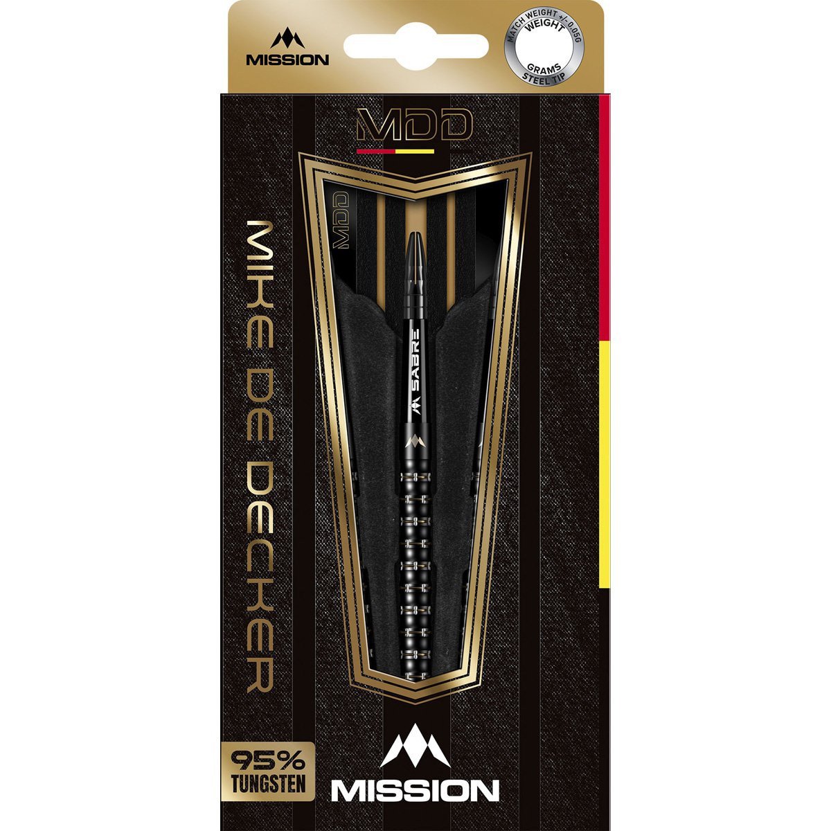 Mission Mike de Decker 95% Black Gold Steeltip - Afbeelding 6