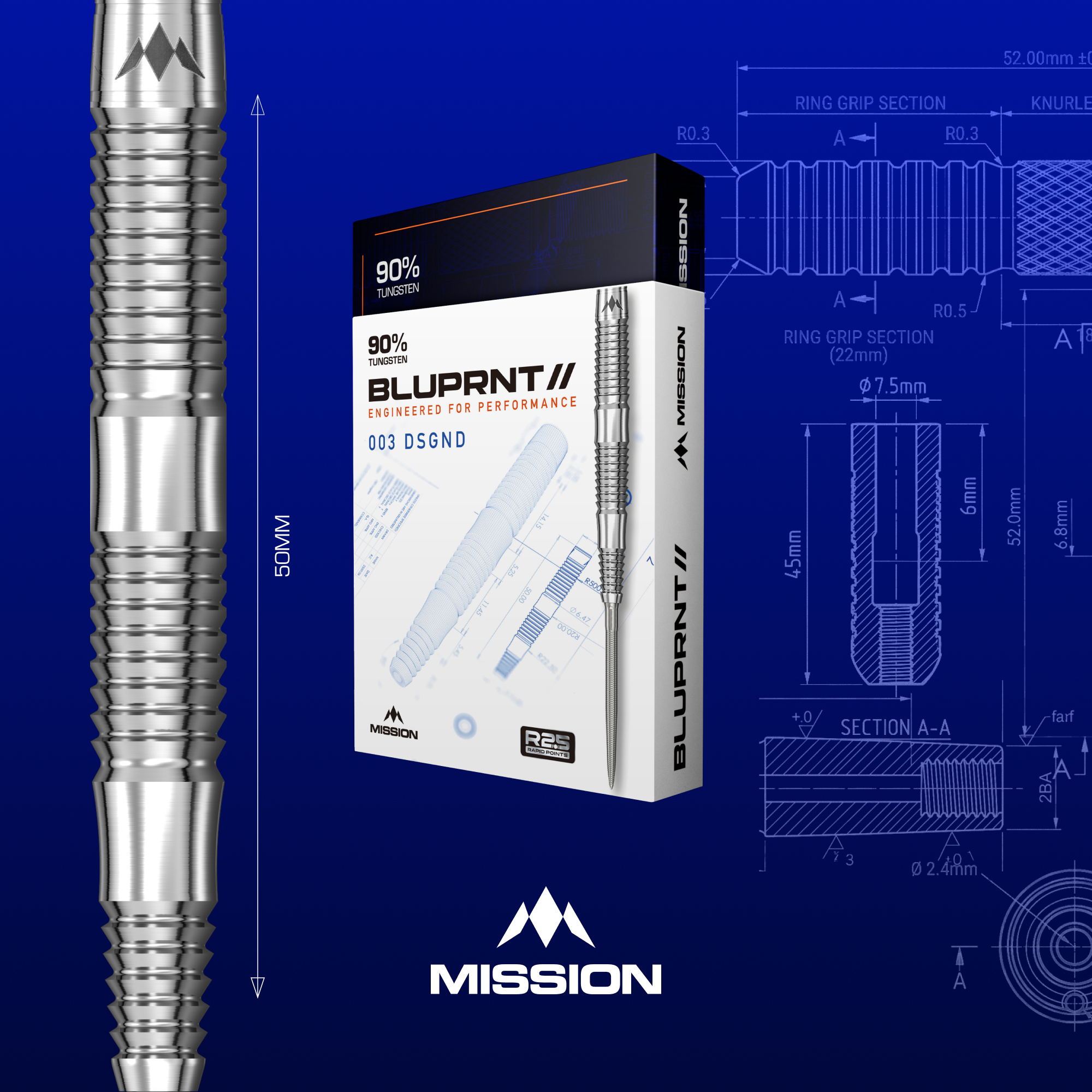 Mission BLUPRNT 90% Dsngd RP Steeltip barrels - Afbeelding 5