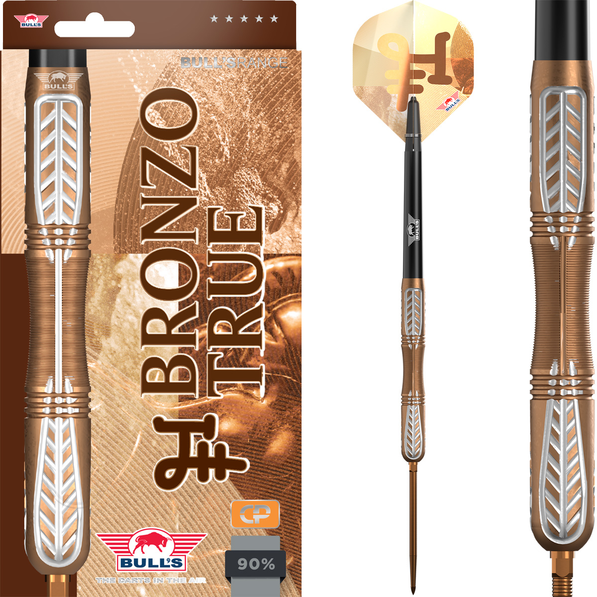 Bull's Bronzo 90% True CP dartpijlen