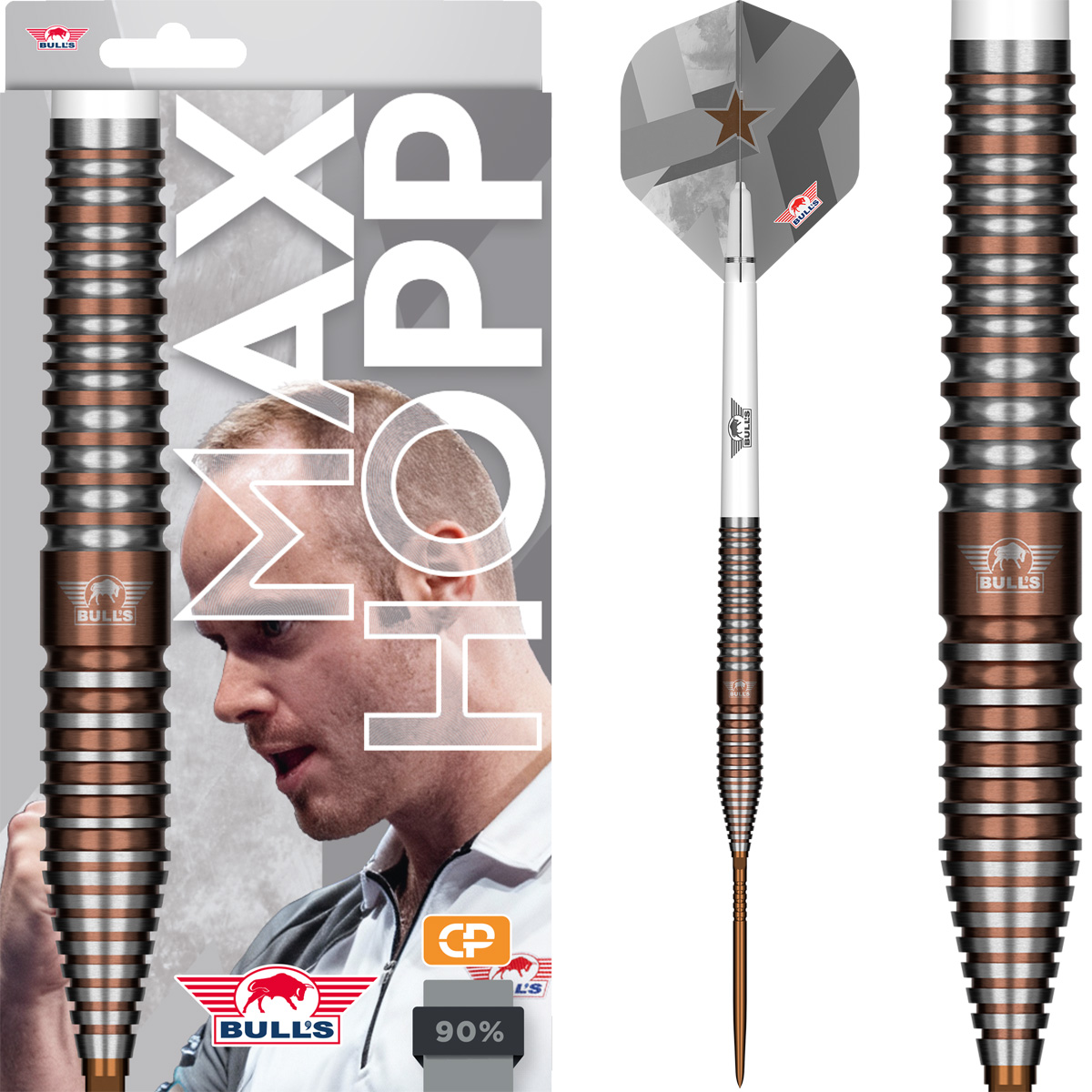 Bull's Max Hopp 90% E5 CP dartpijlen