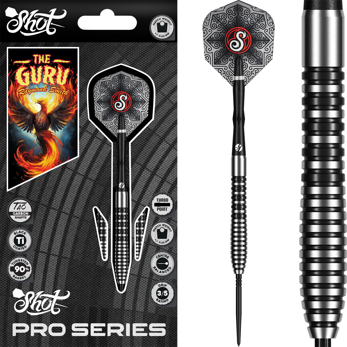 Shot Pro Series Raymond Smith Guru 90% TP 22g Steeltip