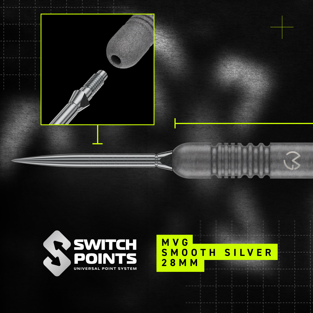 Winmau MvG TS 90% Switch Point steeltip dartpijlen - Afbeelding 2
